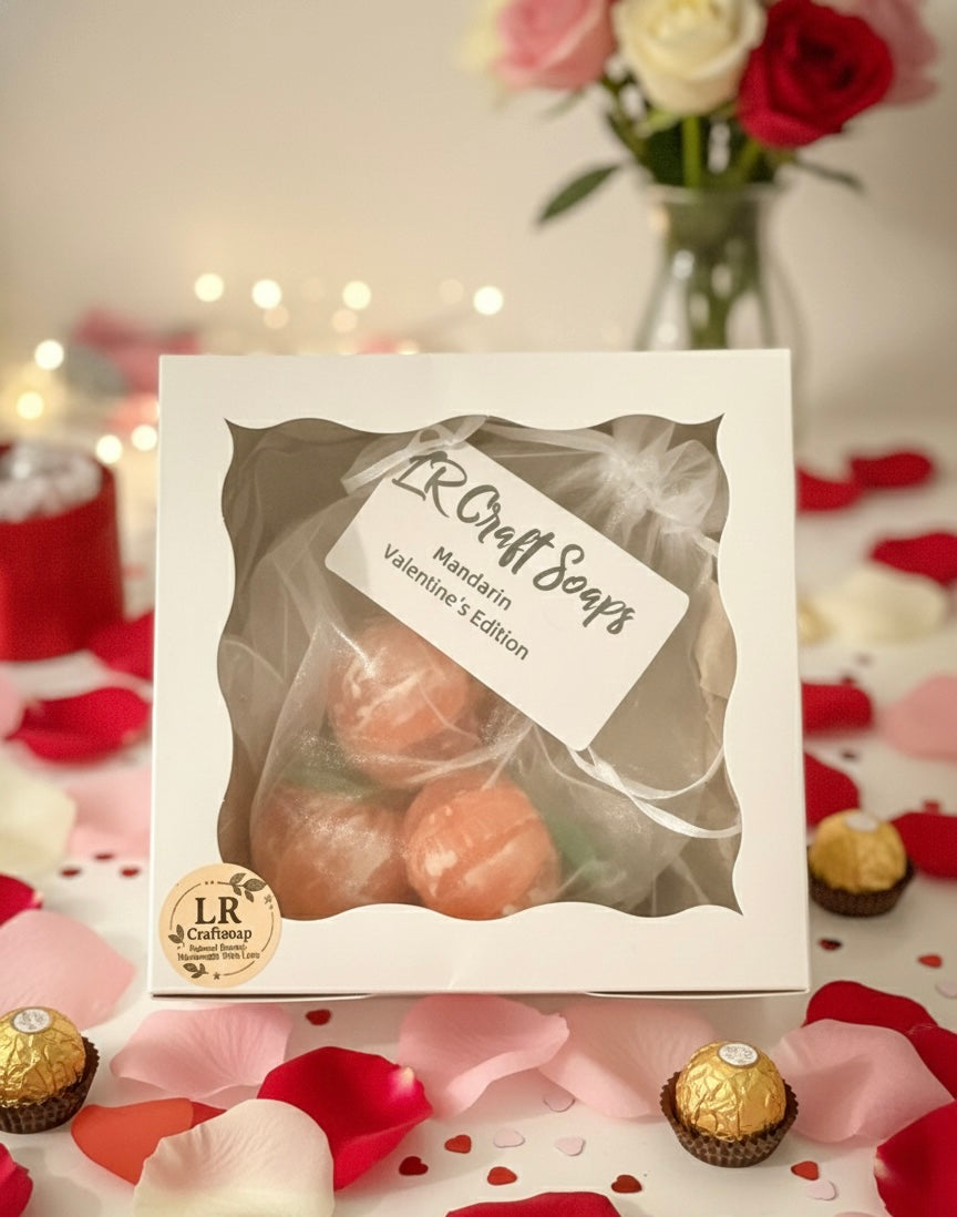 Handmade Mandarin Soap Set – Fresh Citrus Scent (3 Pieces)