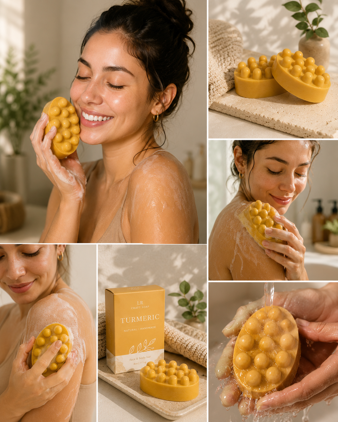 Turmeric Glow Soap Bar | Natural Brightening Handmade Soap (150 g)