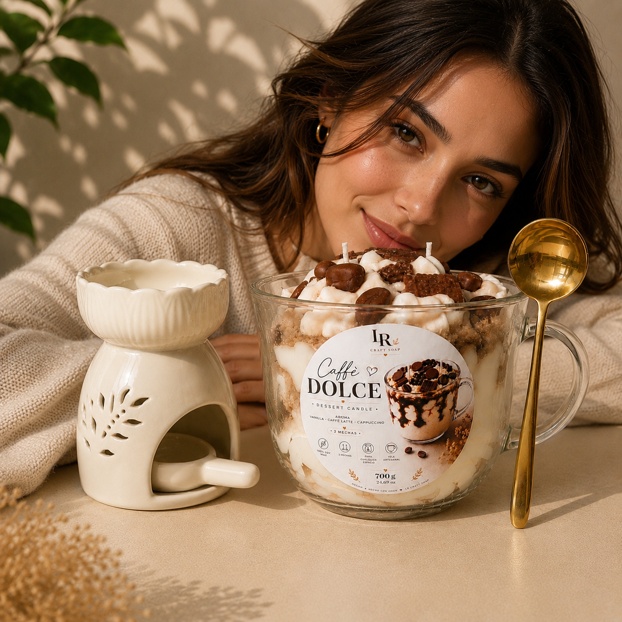 Caffè Dolce Dessert Candle – Cappuccino, Vanilla & Caffè Latte