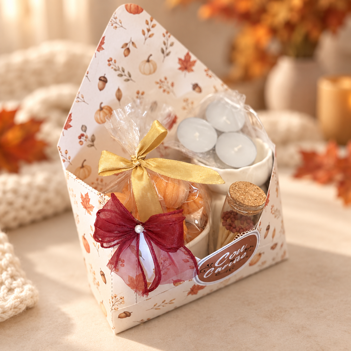 Gift-ready Autumn Cozy Gift Set by LR Craft Soap & Candles