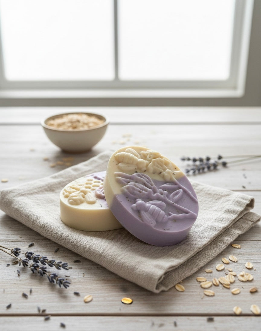 Lavender & Oatmeal Massage Soap | Natural Handmade Soap Bar
