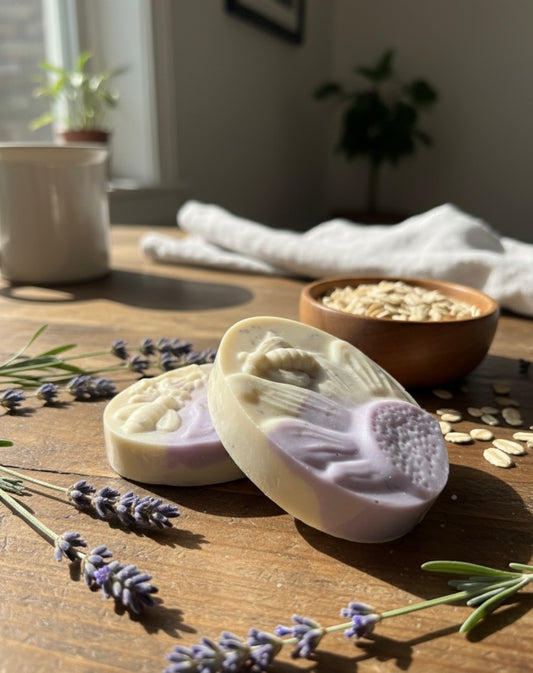 Lavender & Oatmeal Massage Soap | Natural Handmade Soap Bar