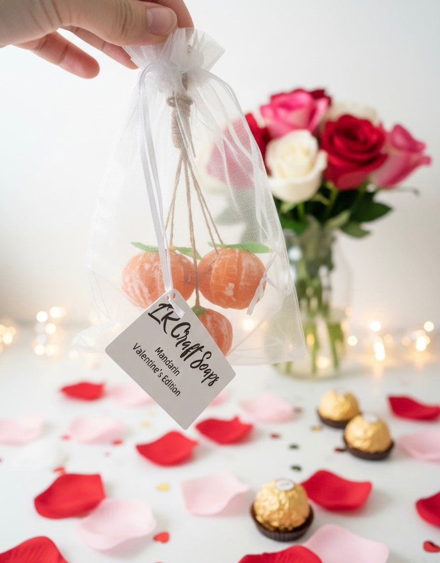 Handmade Mandarin Soap Set – Fresh Citrus Scent (3 Pieces)