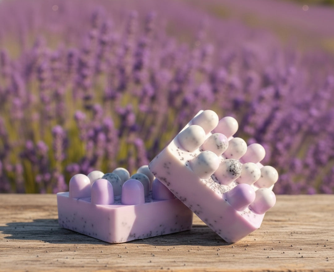 Lavender poppy seed soap by LRcraftSoap