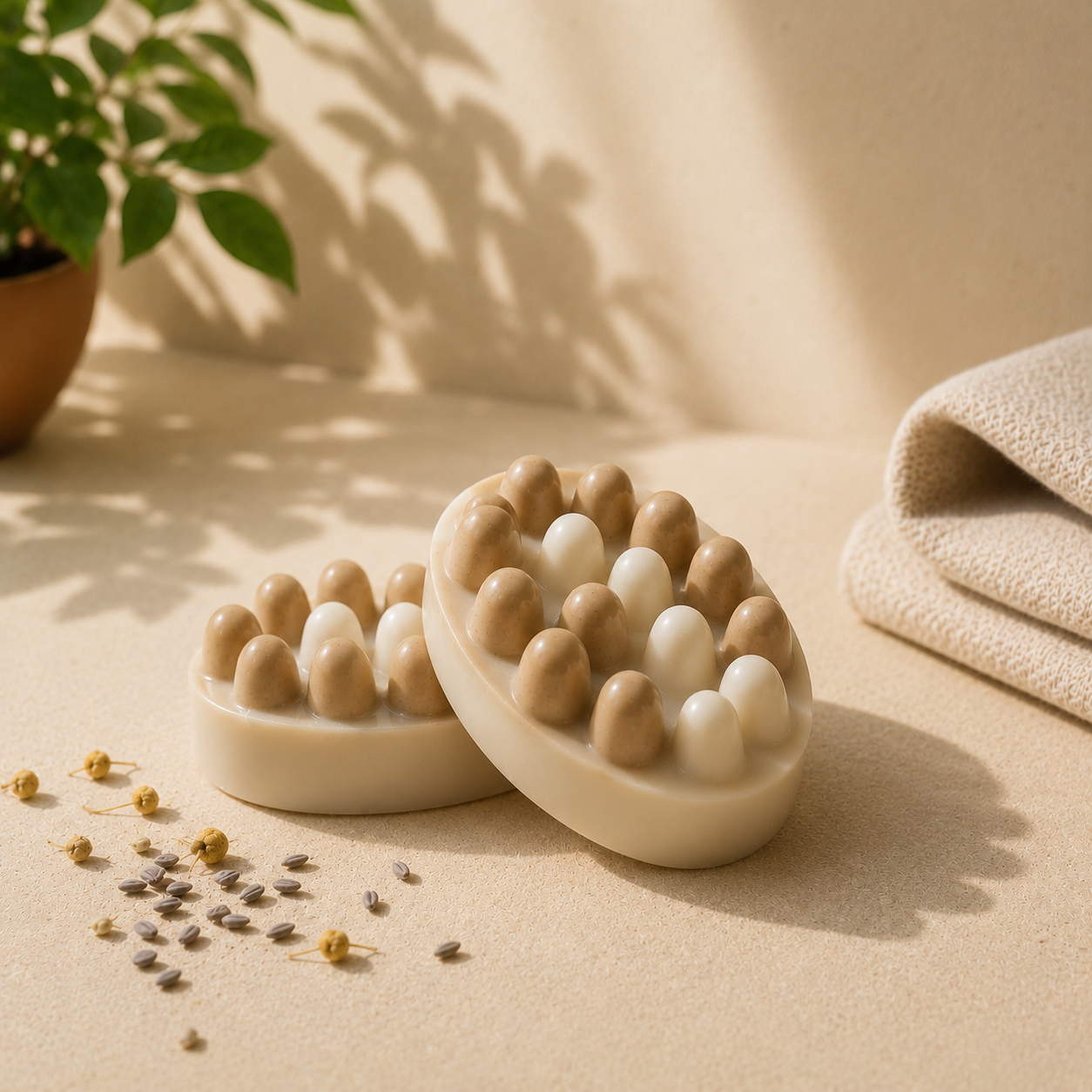Coffee & Cinnamon Massage Soap | Handmade Self-Care Bar (150 g)