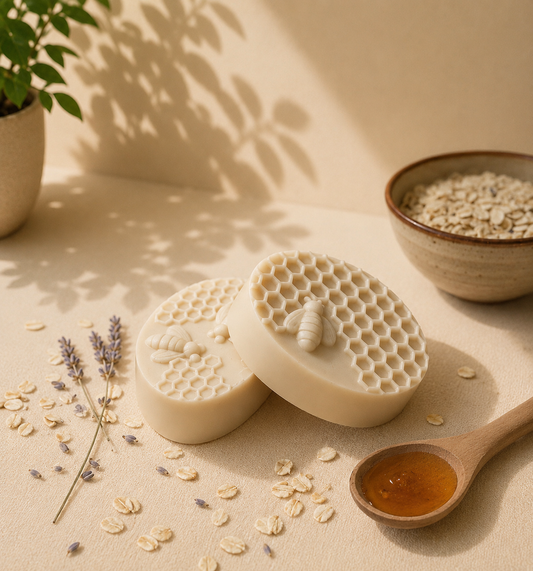 Handmade oatmeal and honey nourishing soap bar for sensitive skin-LR Craft Soap 