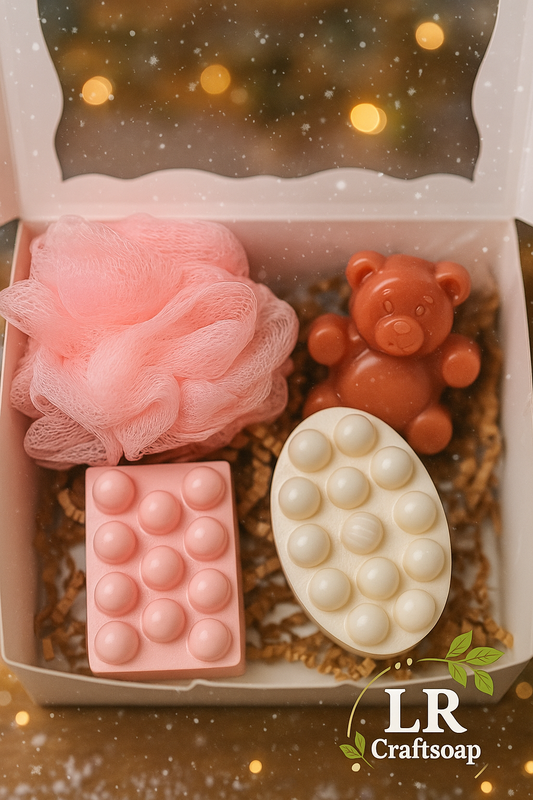 Christmas handmade soap set with festive holiday packaging – LR Craft Soaps