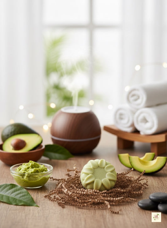 Handmade green avocado soap”