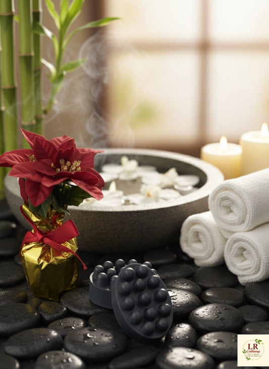 Handmade activated charcoal soap bar