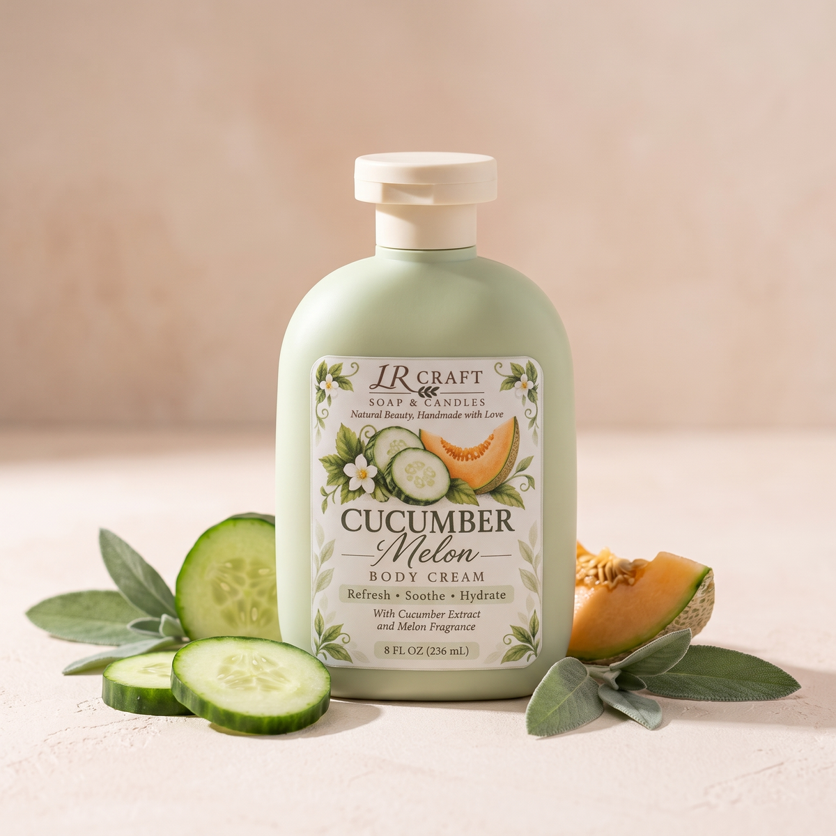 LR Craft Cucumber Melon Body Cream – 8 fl oz
